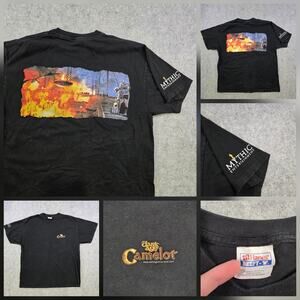 VTG Dark Age Of Camelot T Shirt Mens XL Black Mythic Entertainment 2000s Promo